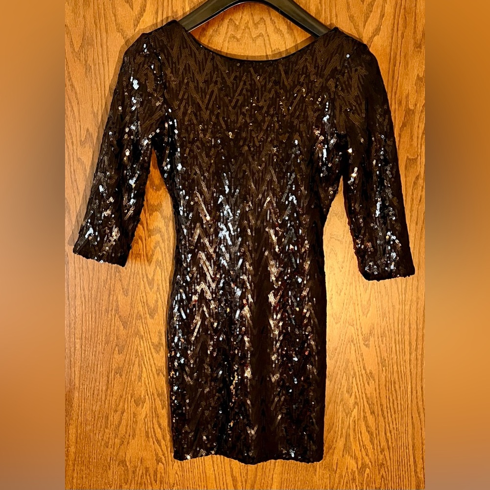 Love Reign Black Sequin mini dress. Size small